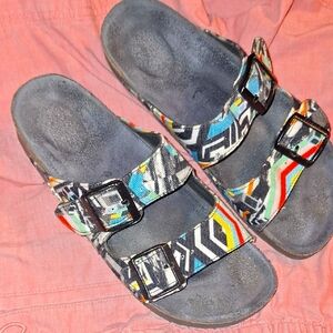 Colorful Geometric Pattern Sandals